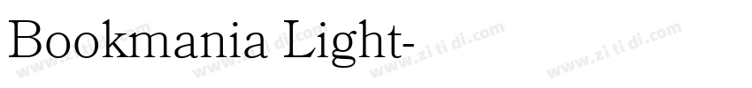 Bookmania Light字体转换